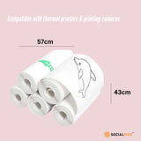 NNEDSZ Social Hike 5 Pack Thermal Paper Camera Rolls Sticker - Instant Print Refill