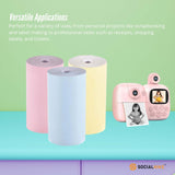 NNEDSZ Social Hike 3 Pack Thermal Paper Camera Rolls Colour - Instant Print Refill