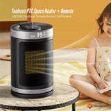 NNEDSZ Tooleroo PTC Space Heater + Remote - 1500W Positive Temperature Coefficient