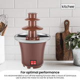 NNEDSZ Kitchee 3 Tier Mini Chocolate Fountain Fondue Electric Machine