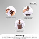 NNEDSZ Kitchee 3 Tier Mini Chocolate Fountain Fondue Electric Machine