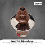 NNEDSZ Kitchee 3 Tier Mini Chocolate Fountain Fondue Electric Machine