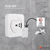 Tooleroo Wall Mount CD Player Bluetooth FM Radio USB AUX Speaker - White