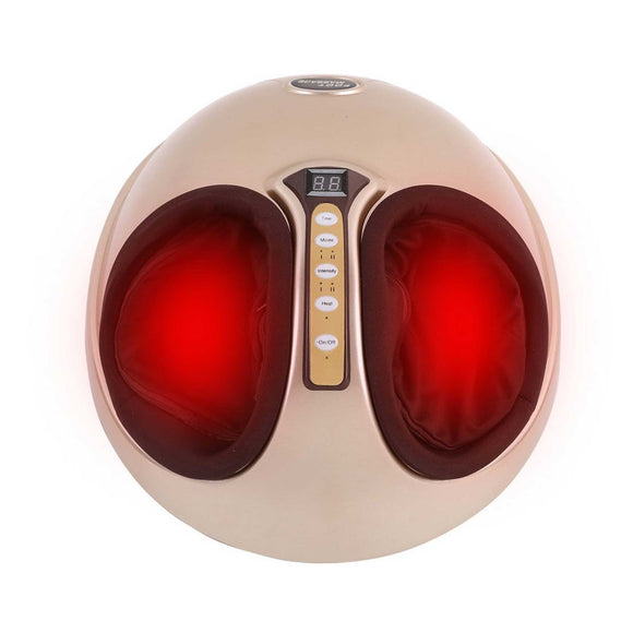 NNEDSZ Foot Massager Machine Gold 3D Shiatsu Heat Kneading Pressing Relax Home Massage