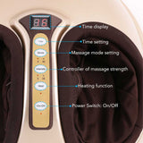 NNEDSZ Foot Massager Machine Gold 3D Shiatsu Heat Kneading Pressing Relax Home Massage