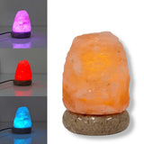 NNEDSZ USB Colour Changing Salt Himalayan Lamp - Natural Shape Pink Rock LED Light