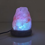 NNEDSZ USB Colour Changing Salt Himalayan Lamp - Natural Shape Pink Rock LED Light