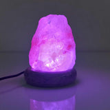 NNEDSZ USB Colour Changing Salt Himalayan Lamp - Natural Shape Pink Rock LED Light