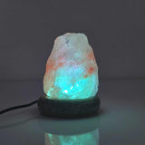 NNEDSZ USB Colour Changing Salt Himalayan Lamp - Natural Shape Pink Rock LED Light