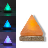 NNEDSZ USB Colour Changing Salt Himalayan Lamp - Pyramid Shape Pink Rock LED Light