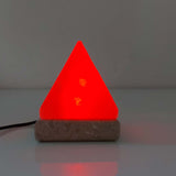 NNEDSZ USB Colour Changing Salt Himalayan Lamp - Pyramid Shape Pink Rock LED Light