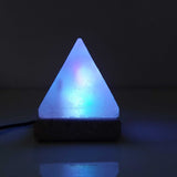 NNEDSZ USB Colour Changing Salt Himalayan Lamp - Pyramid Shape Pink Rock LED Light