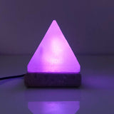 NNEDSZ USB Colour Changing Salt Himalayan Lamp - Pyramid Shape Pink Rock LED Light