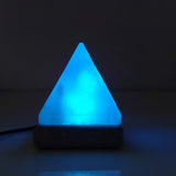 NNEDSZ USB Colour Changing Salt Himalayan Lamp - Pyramid Shape Pink Rock LED Light