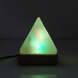 NNEDSZ USB Colour Changing Salt Himalayan Lamp - Pyramid Shape Pink Rock LED Light