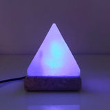 NNEDSZ USB Colour Changing Salt Himalayan Lamp - Pyramid Shape Pink Rock LED Light