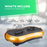 NNEDSZ Gold Vibration Machine Platform - Exercise Vibrating Plate - Whole Body Workout