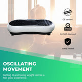 NNEDSZ White Vibration Machine Platform - Exercise Vibrating Plate - Whole Body Workout