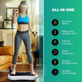 NNEDSZ White Vibration Machine Platform - Exercise Vibrating Plate - Whole Body Workout