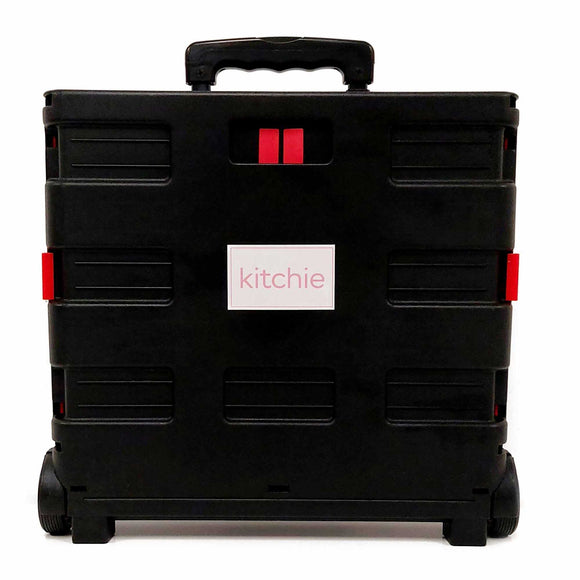 NNEDSZ Foldable Shopping Cart - Portable Collapsible Wheeled Folding Trolley Crate