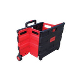 NNEDSZ Foldable Shopping Cart - Portable Collapsible Wheeled Folding Trolley Crate