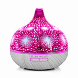 NNEDSZ 400ml Essential Oil Aroma Diffuser and Remote - 3D Glass Aromatherapy Humidifier
