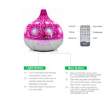 NNEDSZ 400ml Essential Oil Aroma Diffuser and Remote - 3D Glass Aromatherapy Humidifier