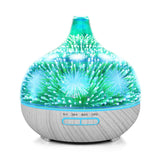 NNEDSZ 400ml Essential Oil Aroma Diffuser and Remote - 3D Glass Aromatherapy Humidifier