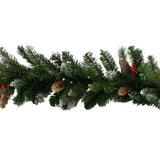 NNEDSZ Christabelle 2.7m Christmas Garland with Pine Cones & Berries Pine Tree Decoration Ornament