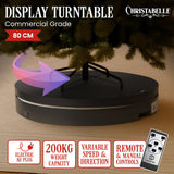 NNEDSZ Christabelle 80cm 200kg Commercial Electric Display Turntable Power Outlet Black