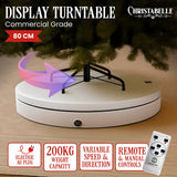 NNEDSZ Christabelle 80cm 200kg Commercial Electric Display Turntable Motorised White