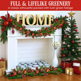 NNEDSZ Christabelle 1.85m Christmas Garland with Red Berries Pine Cones Baubles Bows Tree Decoration Ornament