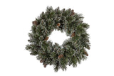 NNEDSZ Christabelle 61cm Christmas Wreath Cashmere Pine with LED Lights Front Door Decoration Ornament