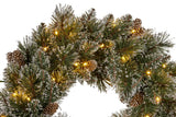 NNEDSZ Christabelle 61cm Christmas Wreath Cashmere Pine with LED Lights Front Door Decoration Ornament