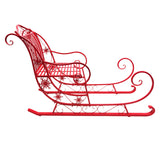 NNEDSZ Christabelle Christmas Sleigh With Red Finish - Metal 150cm