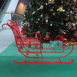 NNEDSZ Christabelle Christmas Sleigh With Red Finish - Metal 150cm