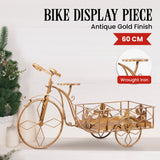 NNEDSZ Christabelle Antique Gold Bicycle Christmas Tree Display Decoration Ornament