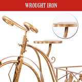 NNEDSZ Christabelle Antique Gold Bicycle Christmas Tree Display Decoration Ornament