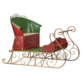 NNEDSZ Christabelle Jumbo Life Size 210cm Rustic Christmas Sleigh Display Steel Art Christmas Decoration