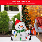 NNEDSZ Christabelle Sitting Christmas Snowman Display With Lights - 40cm