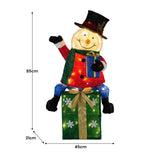 NNEDSZ Christabelle 85cm Christmas Snowman On Presents Display with Lights