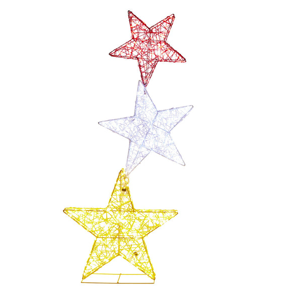 NNEDSZ Christabelle 120cm Triple Star Christmas Display with Lights