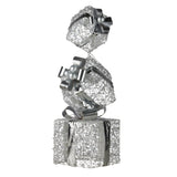 NNEDSZ Swishmas 83cm Triple Christmas Silver Giftbox Stack Display with Lights