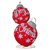 NNEDSZ Christabelle Oversized Christmas Bauble Display Warm White Led Lights Glitter