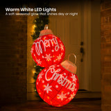 NNEDSZ Christabelle Oversized Christmas Bauble Display Warm White Led Lights Glitter