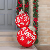 NNEDSZ Christabelle Oversized Christmas Bauble Display Warm White Led Lights Glitter