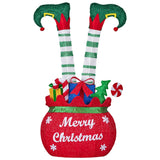 NNEDSZ Christabelle Elf in Gift Sack Christmas Display Warm White LED Lights 86cm for Decoration w/Wire Frame Construction