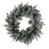 NNEDSZ Christabelle 76cm Christmas Wreath Snowy Stamford Spruce with LED Lights Front Door Decoration Ornament