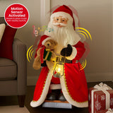 NNEDSZ Christabelle 1.1m Musical Led Animated Christmas Santa Claus Lantern Decoration