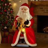 NNEDSZ Christabelle 1.1m Musical Led Animated Christmas Santa Claus Lantern Decoration